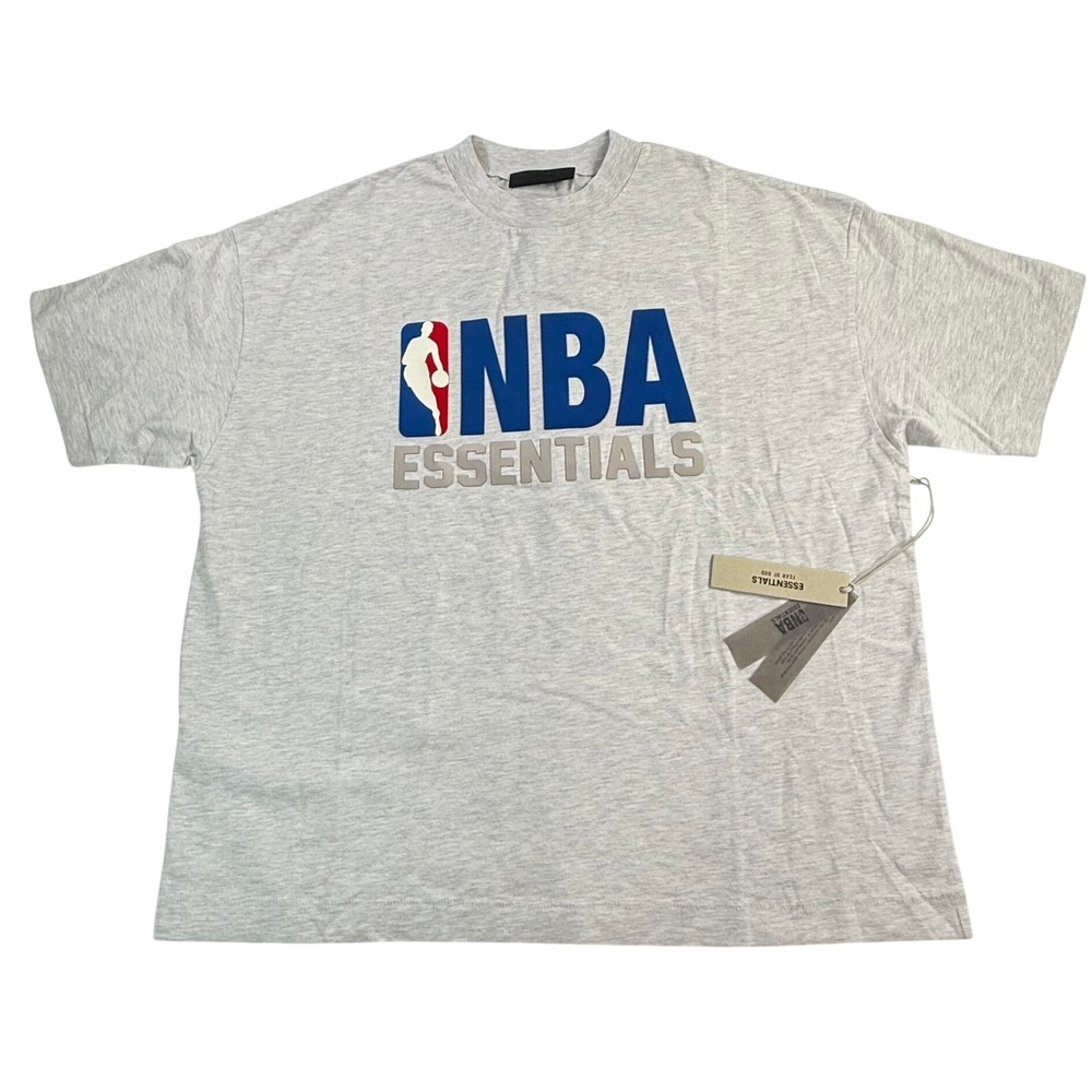 Fear of God Essentials X NBA T-Shirt Heather Gray XXL New With Tags
